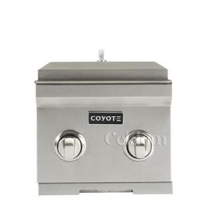 Queimador Lateral Dual Burner a Gás Embutir 30cm Inox - C1DB-LP
