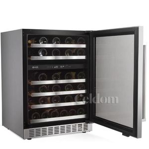 Adega Climatizada Evol até 46 Garrafas 2 Zonas Abertura para Direita Inox 110V - JC-145B127R