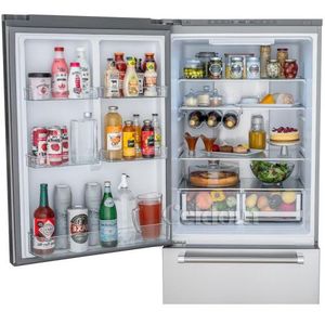 Refrigerador Tecno Professional Side By Side Bottom Freezer 445L Inox Abertura p/ Direita - TR44BXDA