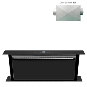 Coifa Embutir Split Dowdraft Celdom 90cm Black Matte