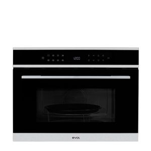 Forno Micro-ondas Combinado de Embutir Evol 35L 60cm Inox Vidro Preto