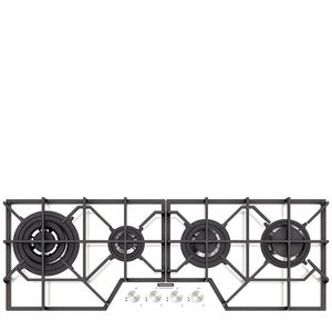 Cooktop Gás 4 Bocas Tramontina Slim Glass White 100cm Vidro/Branco