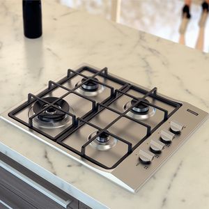 Cooktop Gás 4 Bocas Tramontina Square 60cm Inox