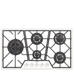 Cooktop Gás Tramontina Design Collection Penta Glass 5 Bocas 90cm Vidro/Branco