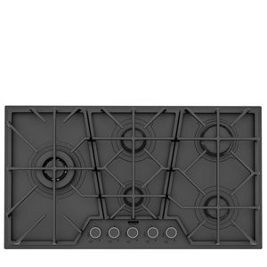 Cooktop Gás 5 Bocas Tramontina Design Collection 90cm Vidro/Preto Fosco