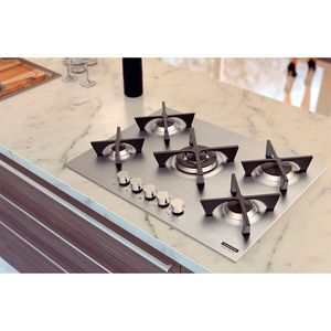 Cooktop Gás 5 Bocas Tramontina Penta Flat 70cm Inox