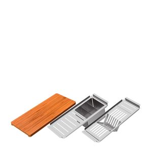 Kit Escorredores e Tábua de Madeira para Cubas Quadrum Tramontina