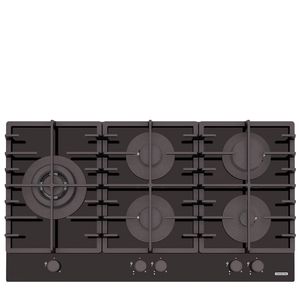 Cooktop Gás Tramontina Penta Plus 5 Bocas 90cm Vidro/Preto