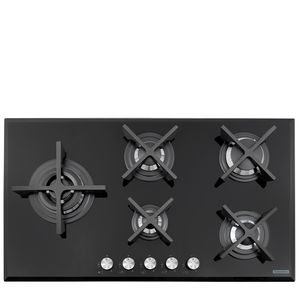 Cooktop Gás 5 Bocas Tramontina Penta Glass 90cm Vidro/Preto