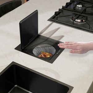 Lixeira de Embutir com Sensor Tramontina Next 5L Black Matte