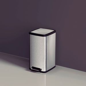 Lixeira de Piso 15 L Tramontina Antidigital Octos Inox