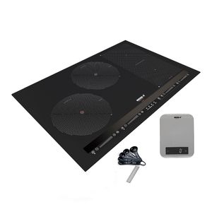 Cooktop Indução Tramontina Guru Thermoguide 4 Bocas 80cm Vitrocerâmico Preto