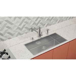 Cuba Embutir ou Sobrepor Tramontina Quadrum C/ Escape 90cm Inox