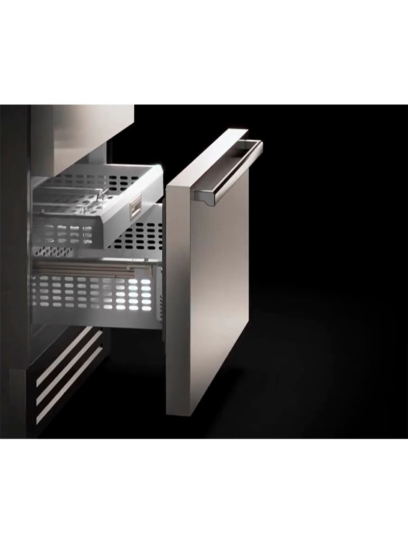 Gavetas com amortecimento para um fechamento sempre suave e seguro mesmo totalmente carregadas.