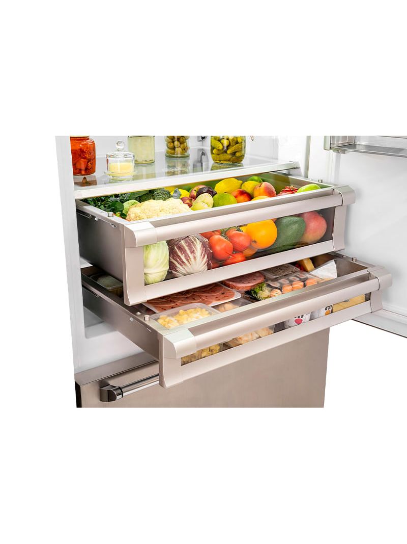 Função Fresh Mode conserva por até 3 vezes mais tempo as vitaminas, aroma, sabor, aparência e textura dos alimentos, garantindo uma alimentação mais saborosa e nutritiva. Mantém uma temperatura pouco acima de 0 ºC com um nível de umidade ideal para todos os tipos de alimentos.