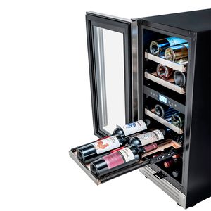 Adega Climatizada Tecno Vintage Até 23 garrafas 2 Zonas Abertura para Esquerda