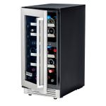 Vidro triplo (low E) com resistência elétrica e argônio para aplicação entre os 3 vidros da porta para prevenir condensação e melhorar o isolamento térmico para uma temperatura interna precisa e estável.