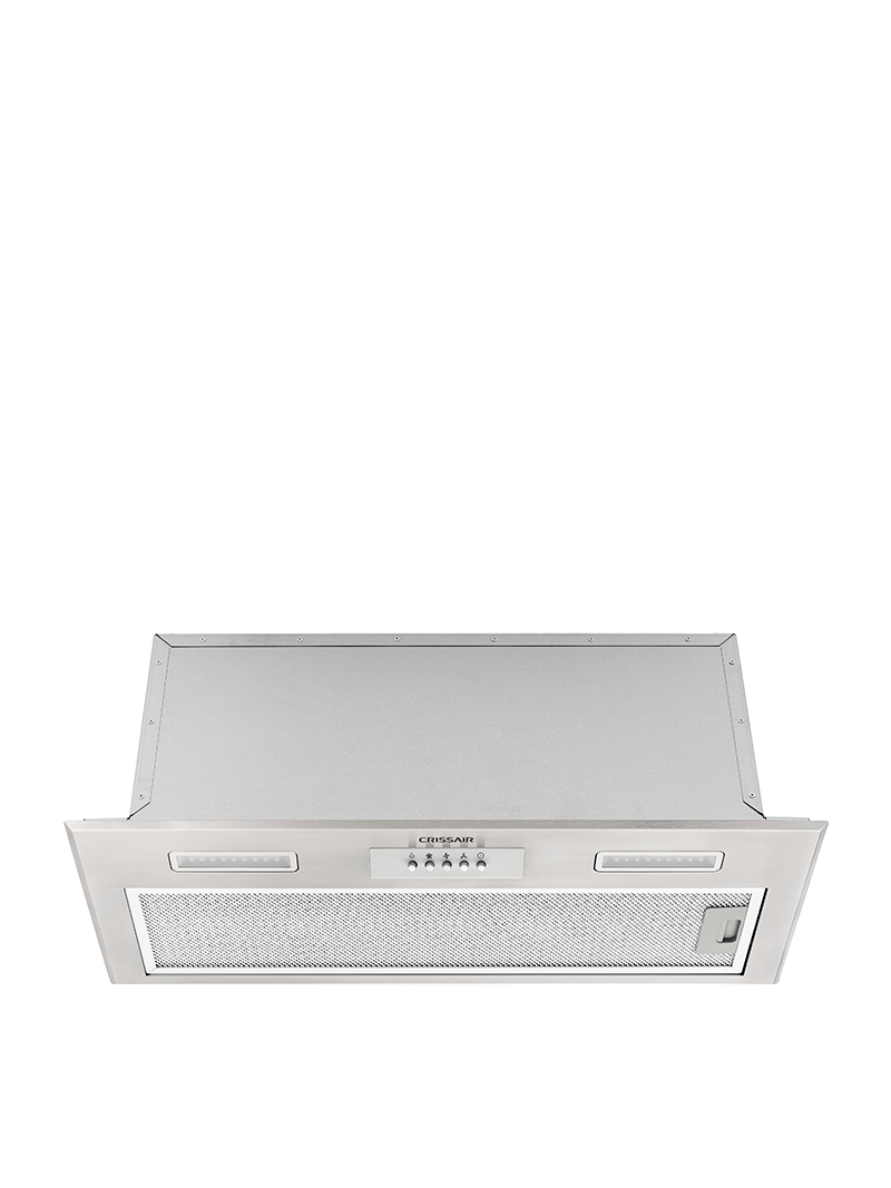 Coifa de Embutir Crissair Incasso com 70 cm de largura e acabamento em aço Inox.