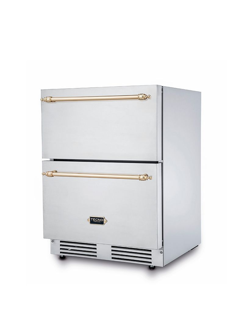 Aço Inox escovado anti-manchas que evita marcas de dedo, reduz a ocorrência de riscos e é fácil de limpar.