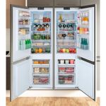 Alarme de portas abertas em caso de esquecimento ou má fechamento das portas um alarme avisa o usuário para melhor conservação dos alimentos.