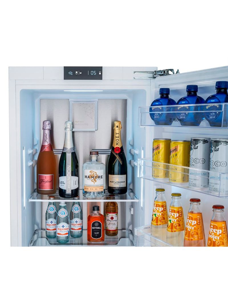 Função Drink Cool ao usar o refrigerador para resfriar bebidas rapidamente pode-se controlar o tempo com um aviso sonoro no final.