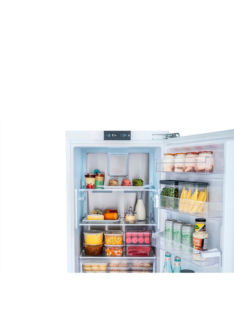 Função Super Cool ao colocar alimentos em temperatura ambiente no refrigerador oferece rápido resfriamento a 2 °C, aumentando a durabilidade e preservando sabores, aromas e texturas.