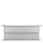 Coifa de bancada Downdraft Tecno Rise Vintage, com 91 cm de largura toda em inox escovado.