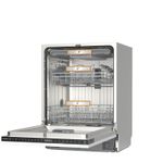 Acabamento interno em aço inox, com acesso amplo e layout funcional que facilita o uso e a limpeza no dia a dia.