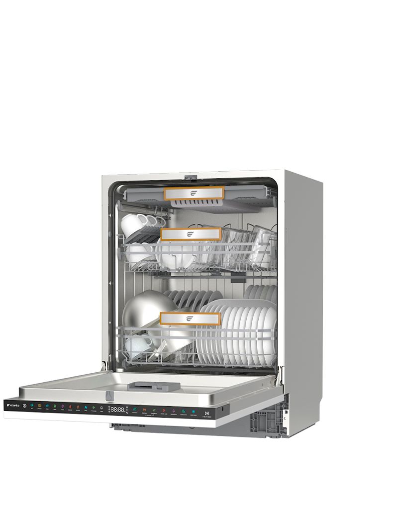 Design interno inteligente que comporta grande volume de louças, trazendo mais praticidade para a rotina.