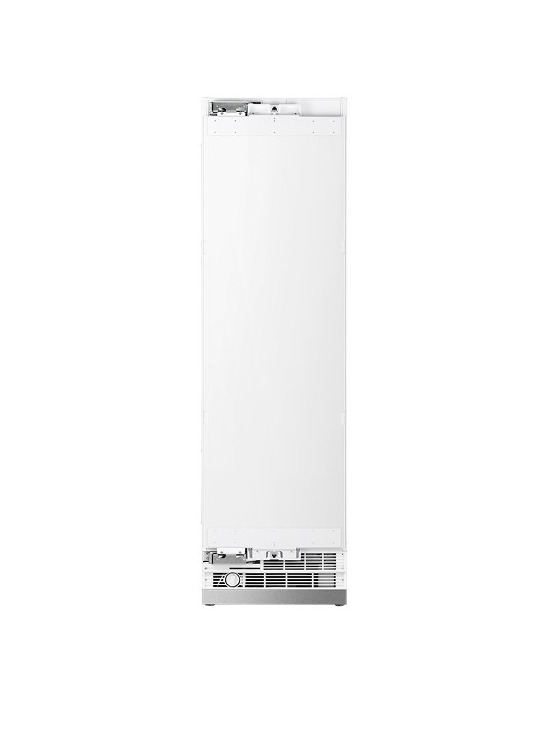 Freezer de embutir Elanto com acabamento flush, abertura de porta em 90° ou 115° e design compacto, ideal para embutir e revestir na marcenaria.