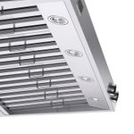 Iluminação com 4 spots em LED de 1 W, que garantem clareza na área de cocção, eficiência energética e valorização estética do ambiente.