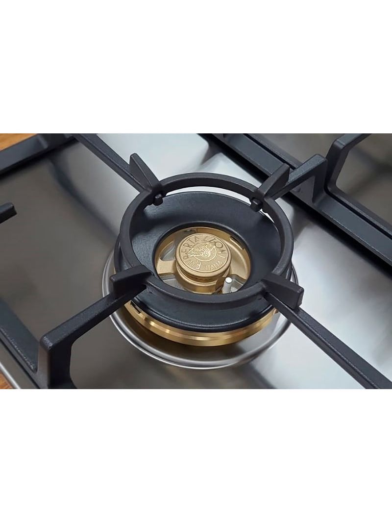 Suporte de panelas Wok permite o uso seguro sobre o queimador Dual Flame, garantindo estabilidade no preparo de receitas orientais.