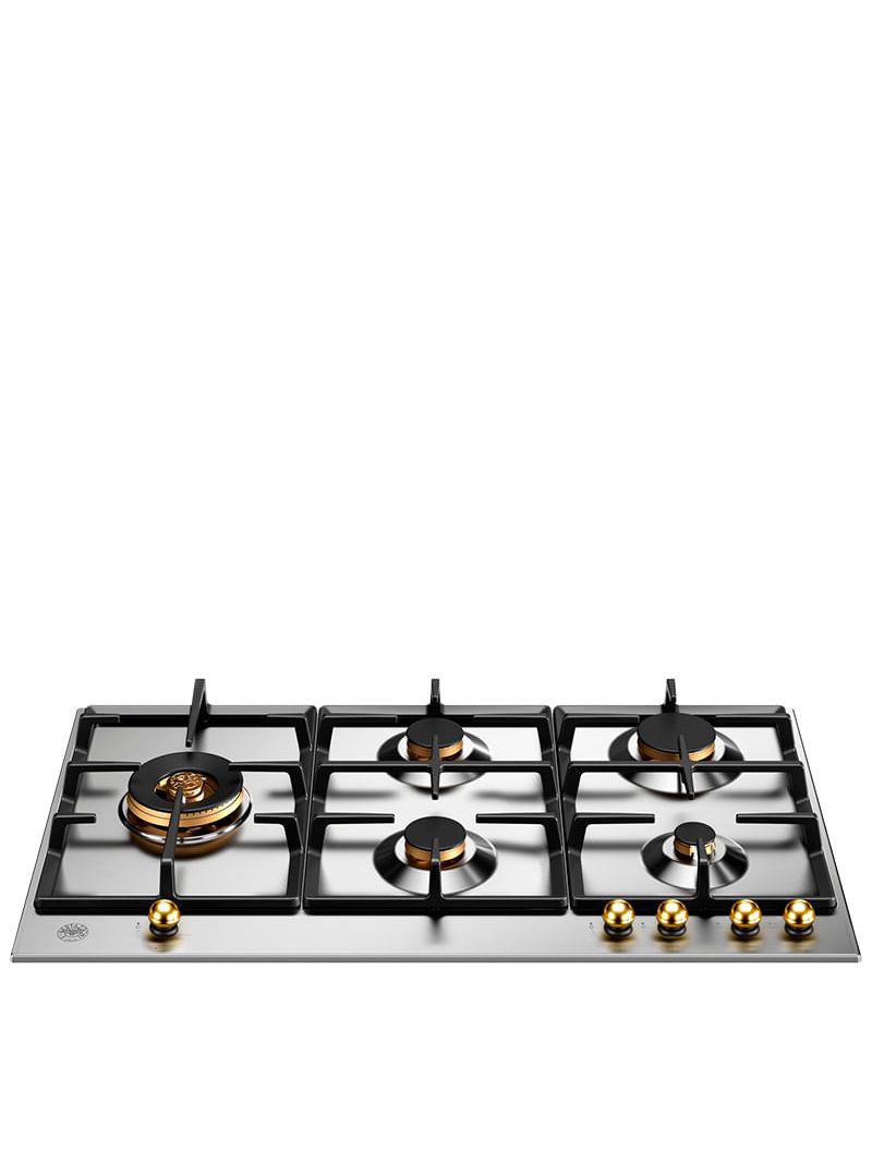 Cooktop Bertazzoni Heritage com 5 queimadores a Gás e 90cm de largura.