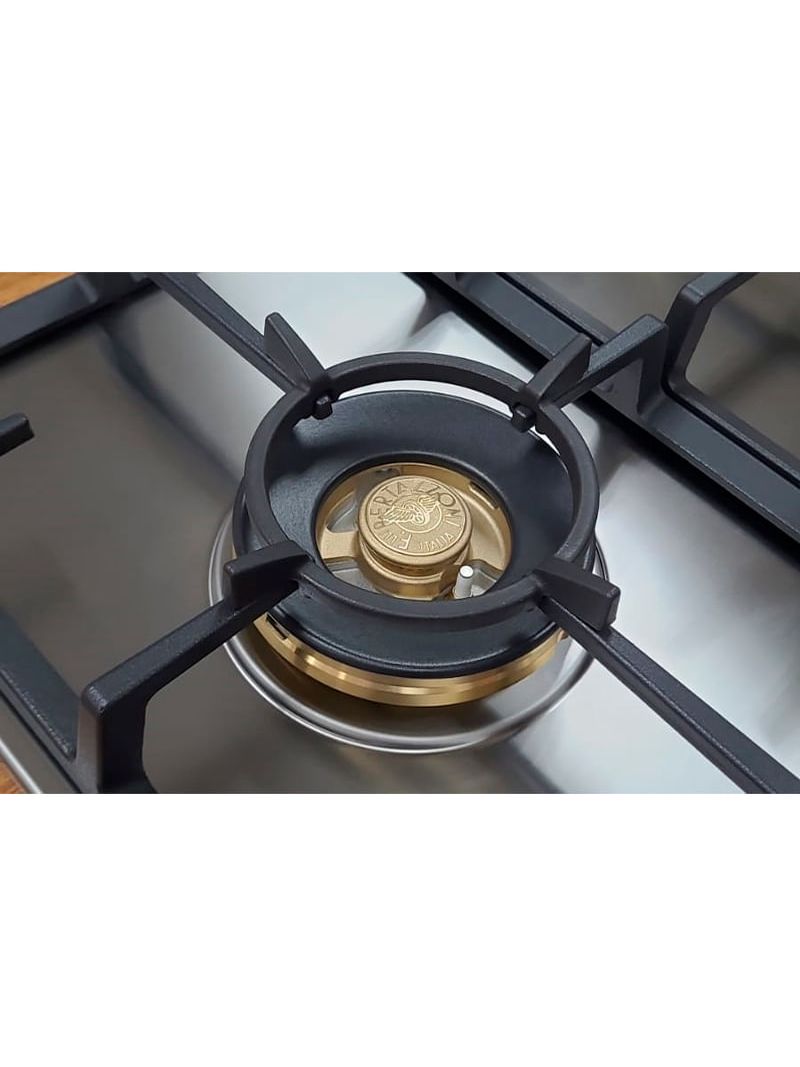 Suporte de panelas Wok permite o uso seguro sobre o queimador Dual Flame, garantindo estabilidade no preparo de receitas orientais.