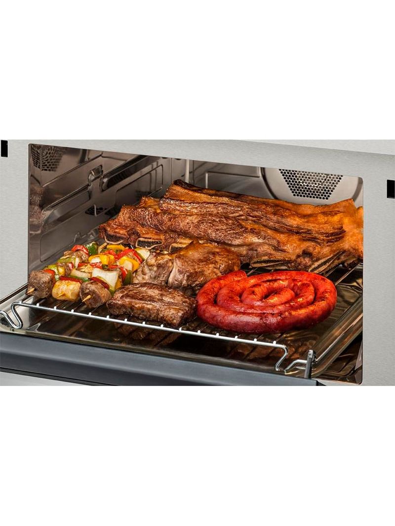 A potente churrasqueira Infravermelha permite grelhar, gratinar e preparar deliciosos churrascos rapidamente e sem fumaça.