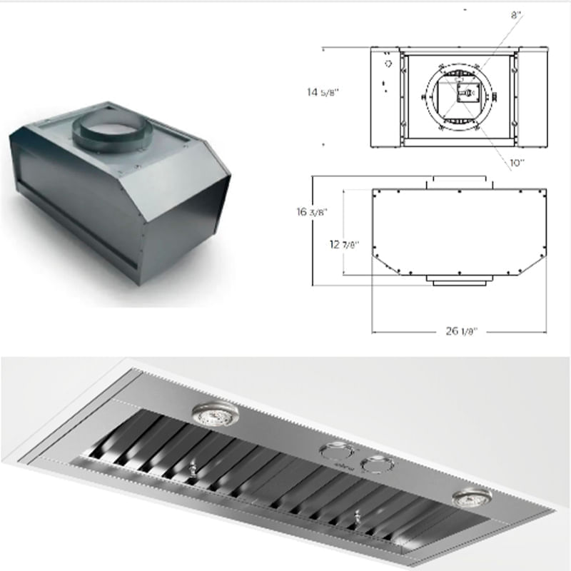 Coifa de Embutir Elica Scanno 91cm Inox Motor Split - Celdom
