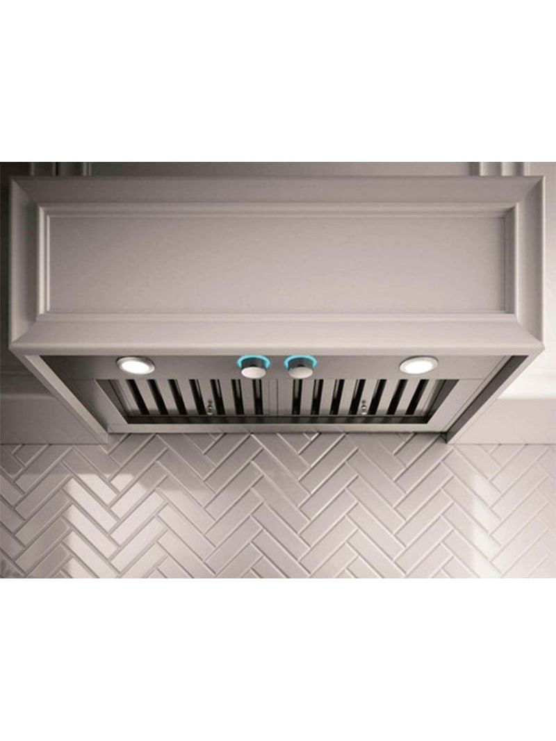 Aplicação como exaustor ou depurador. Para ambientes sem dutos externos, permite a utilização de filtros de carvão ativado e defletor de saída de ar, vendidos separadamente.