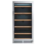 Cervejeira Beer Center Debacco 265L em inox, com porta de vidro e abertura para a direita, oferece amplo espaço interno e controle preciso de temperatura para servir bebidas sempre na condição ideal.