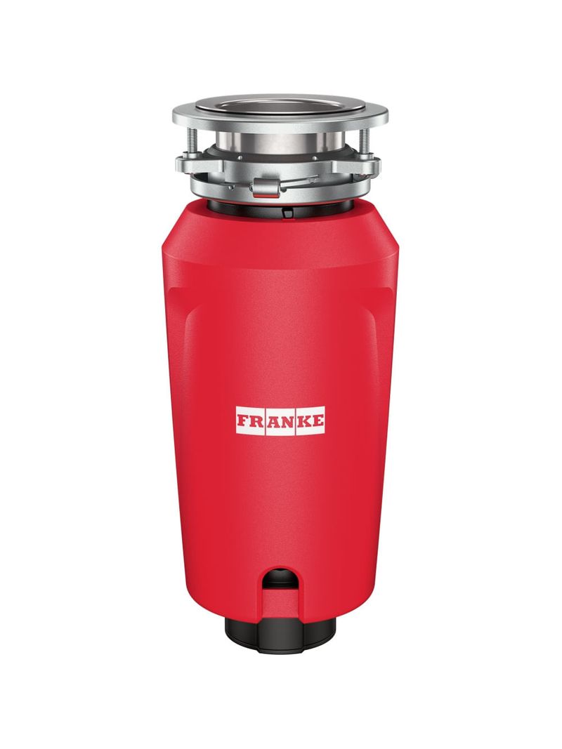 Triturador de Resíduos Alimentares Franke Slim 100 1 HP, com câmara de 860 ml e design compacto.