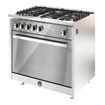 Estrutura em aço inox 304/430 polido com maior teor de níquel e cromo para maior resistência à corrosão.