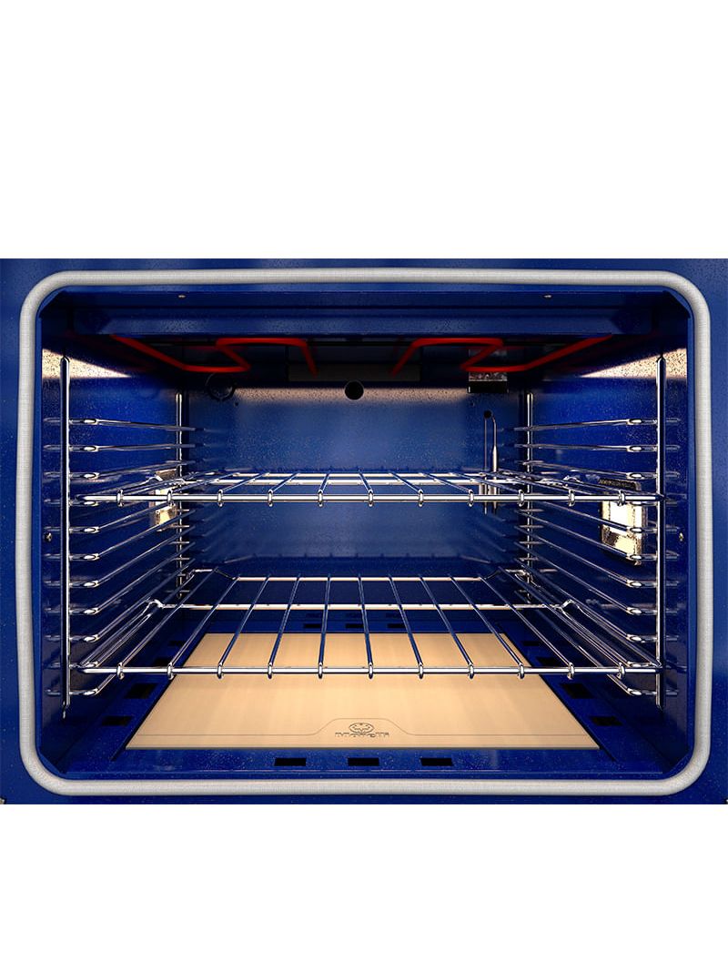 Forno a gás com ampla cavidade e distribuição eficiente de calor, ideal para assados volumosos e preparos simultâneos.