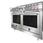 Porta dos fornos em inox com vidro duplo de segurança, que garante isolamento térmico e mais segurança no uso