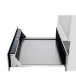 Gaveta sem laterais que permite visualizar todo o seu interior e remover grandes travessas com facilidade e segurança sem encostar na gaveta.