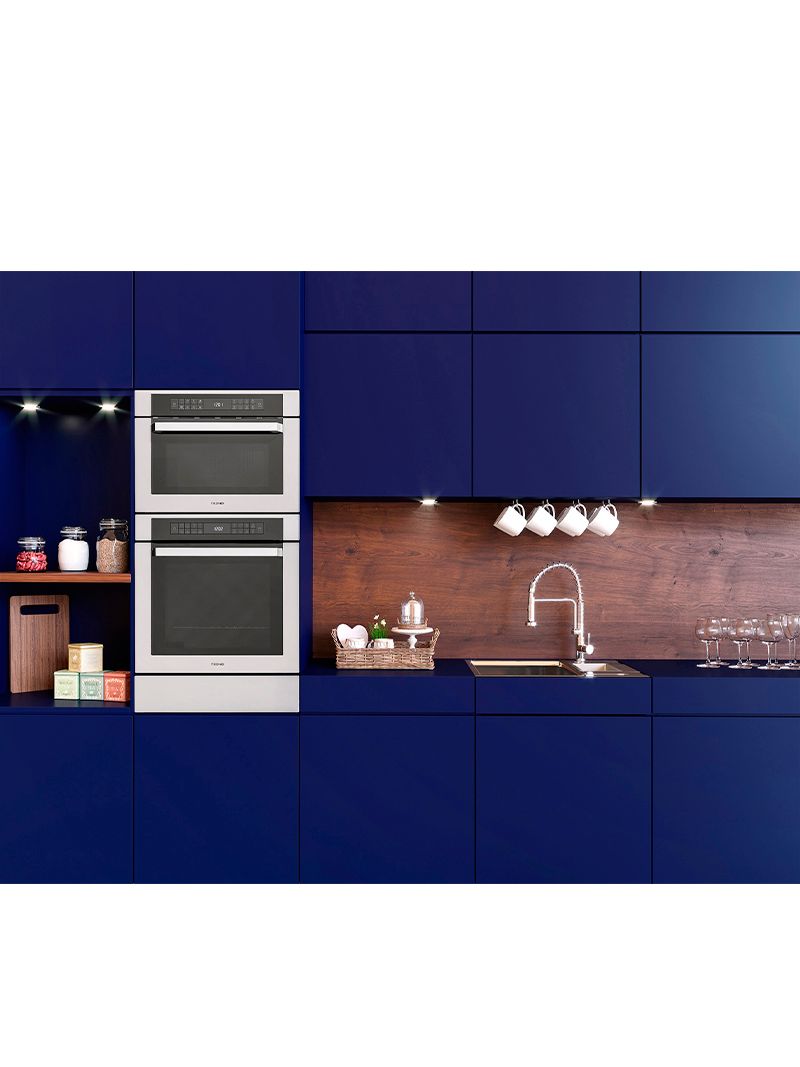 Embutimento em Torre podendo ser instalado junto aos fornos TECNO TK38 e TO73 integrados em uma torre horizontal ou vertical.