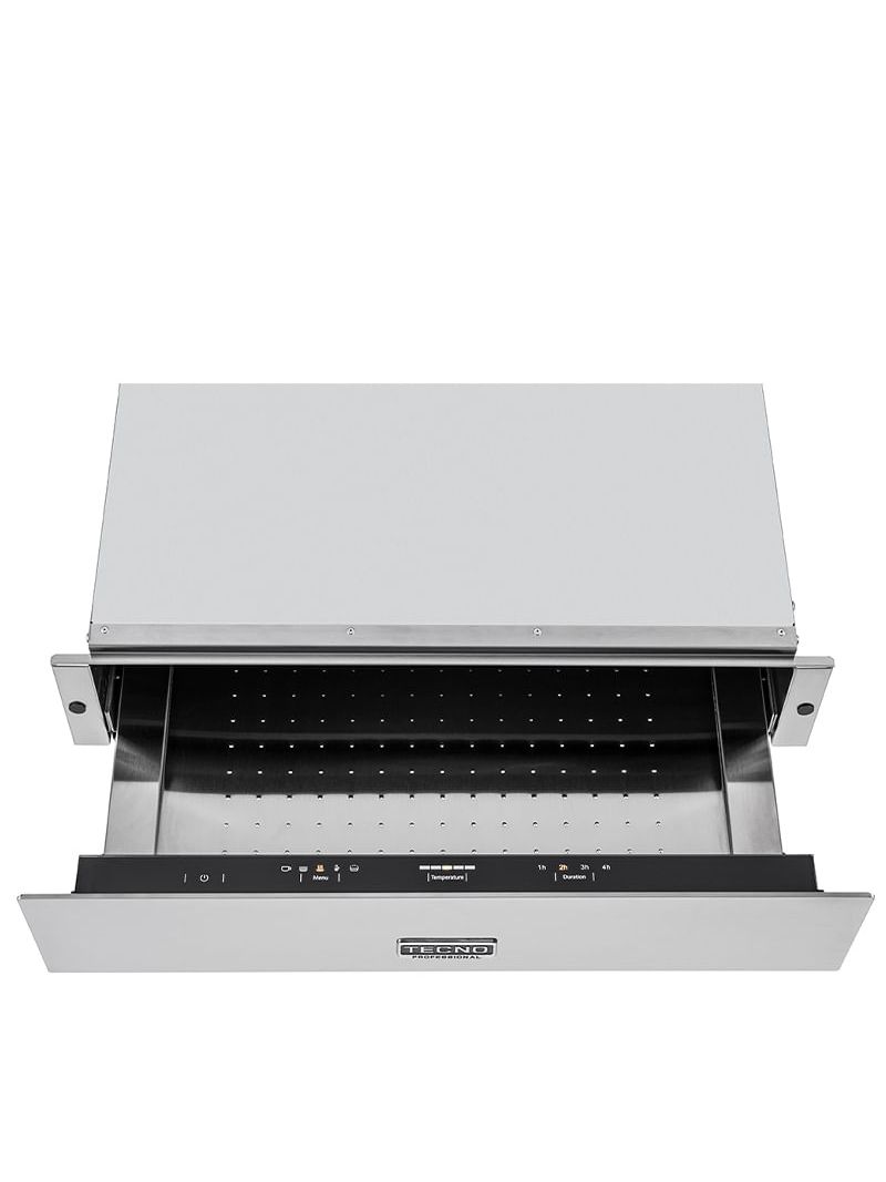 Painel de controle interno que permite acionar e definir facilmente a temperatura de aquecimento desejada.