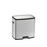 Lixeira de Piso Tramontina Antidigital Octos 2 Baldes com 15 litros cada um e 48cm de largura.