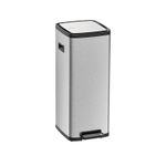 Lixeira de Piso Tramontina Antidigital Octos com balde de 20 litros e 27cm de largura.