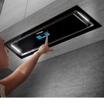 Painel touch digital de fácil manuseio que permite controlar as funções da coifa com apenas um toque.