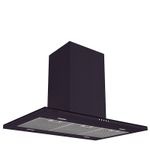 Coifa de ilha Tramontina Slim Isla 90 cm Black Steel com vidro temperado e design contemporâneo.