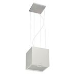 Coifa de Ilha Suspensa Tramontina Cube Isla Silent Smart 40cm com acabamento em aço inox.